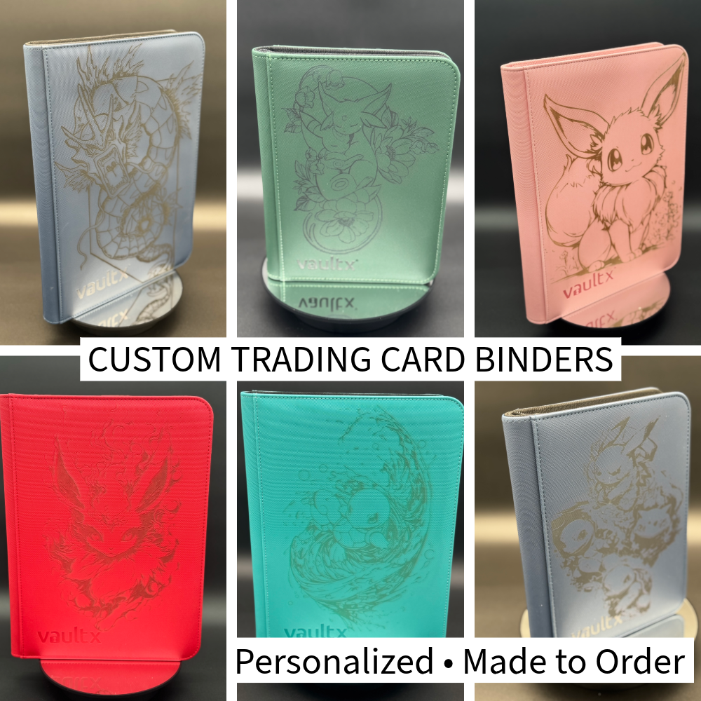 Custom 9 Pocket VaultX Laser-Engraved Trading Card Binder for Collectible Card Games