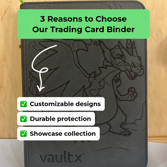 Custom 9 Pocket VaultX Laser-Engraved Trading Card Binder for Collectible Card Games