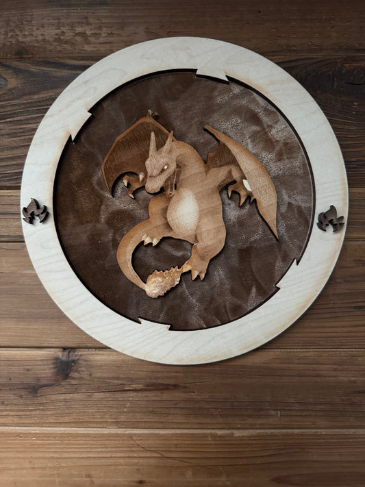 Charizard Wood Art