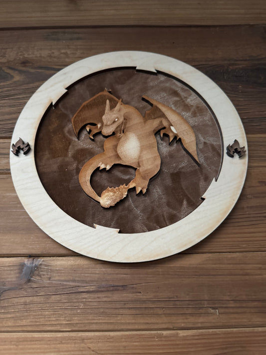 Charizard Wood Art